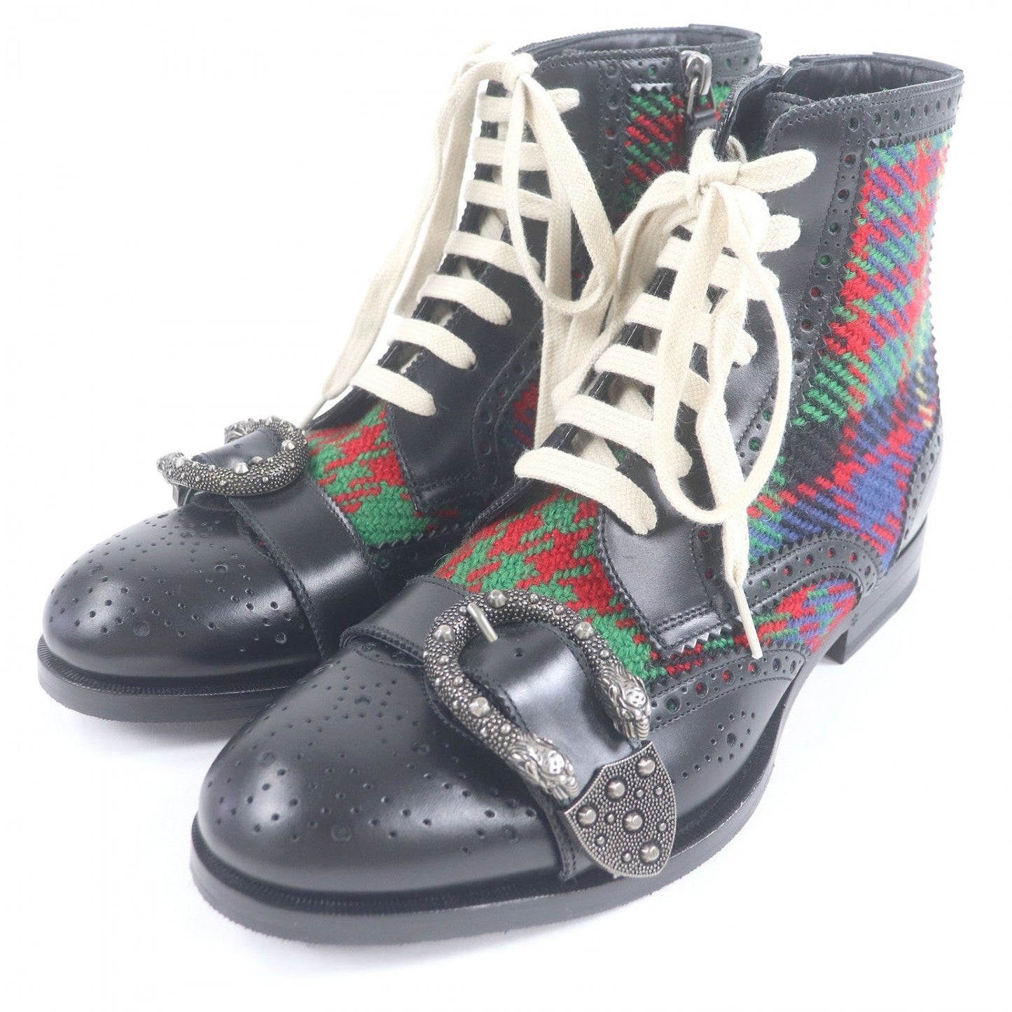 Gucci Boots 483956 Leather Black Type 6.5