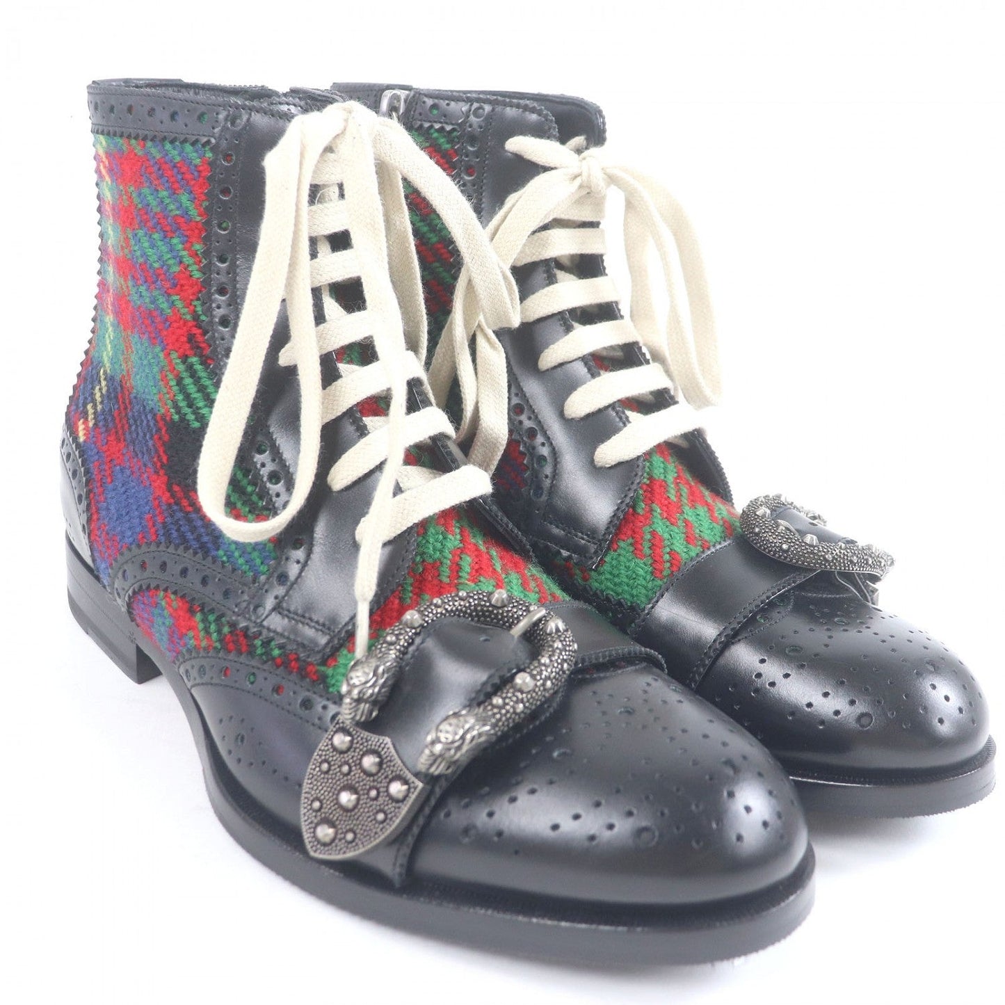 Gucci Boots 483956 Leather Black Type 6.5