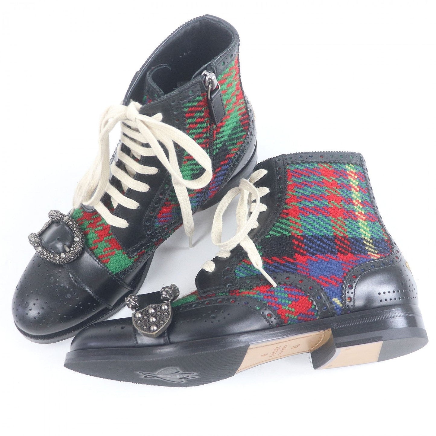 Gucci Boots 483956 Leather Black Type 6.5