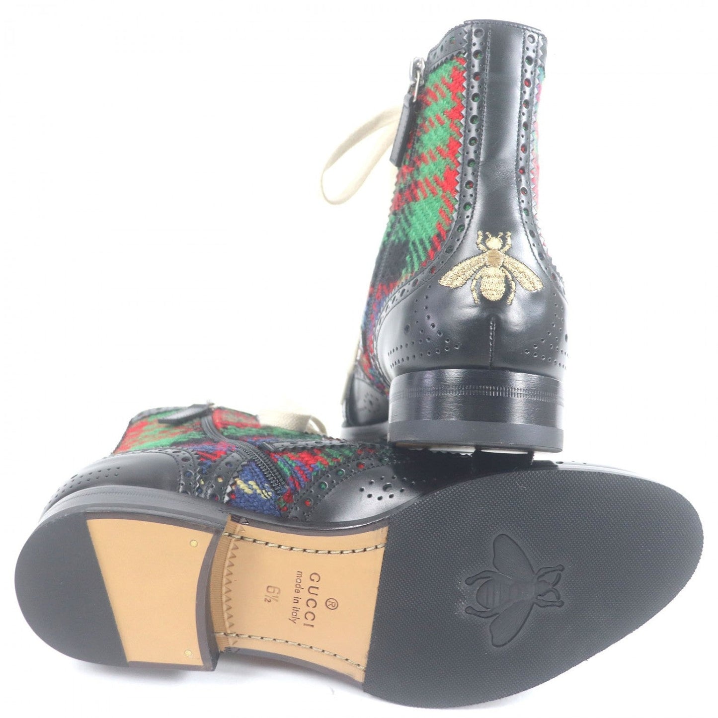 Gucci Boots 483956 Leather Black Type 6.5
