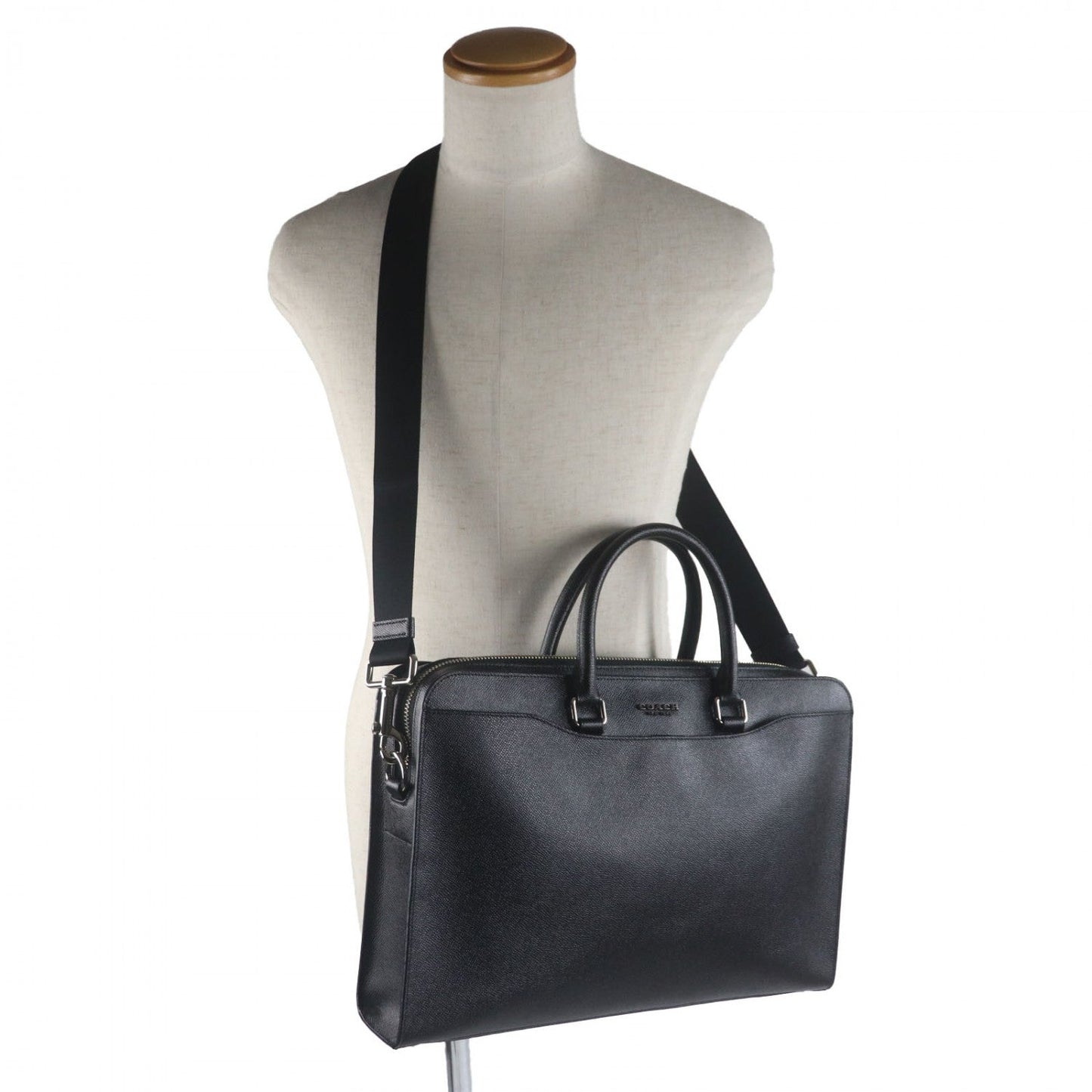 Coach Briefcase F72988 Leather Black Beckett
