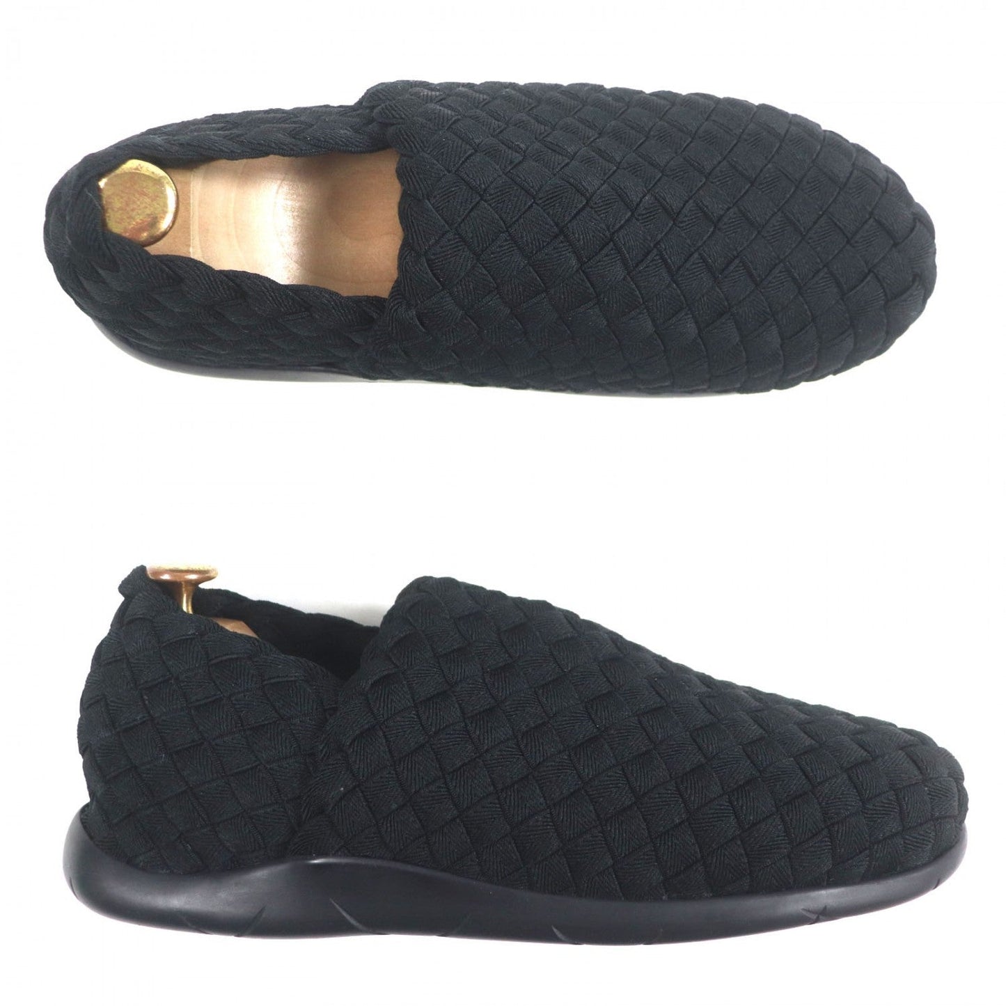 Bottegaveneta Slip-On 667227 Fabric Black Plat 39