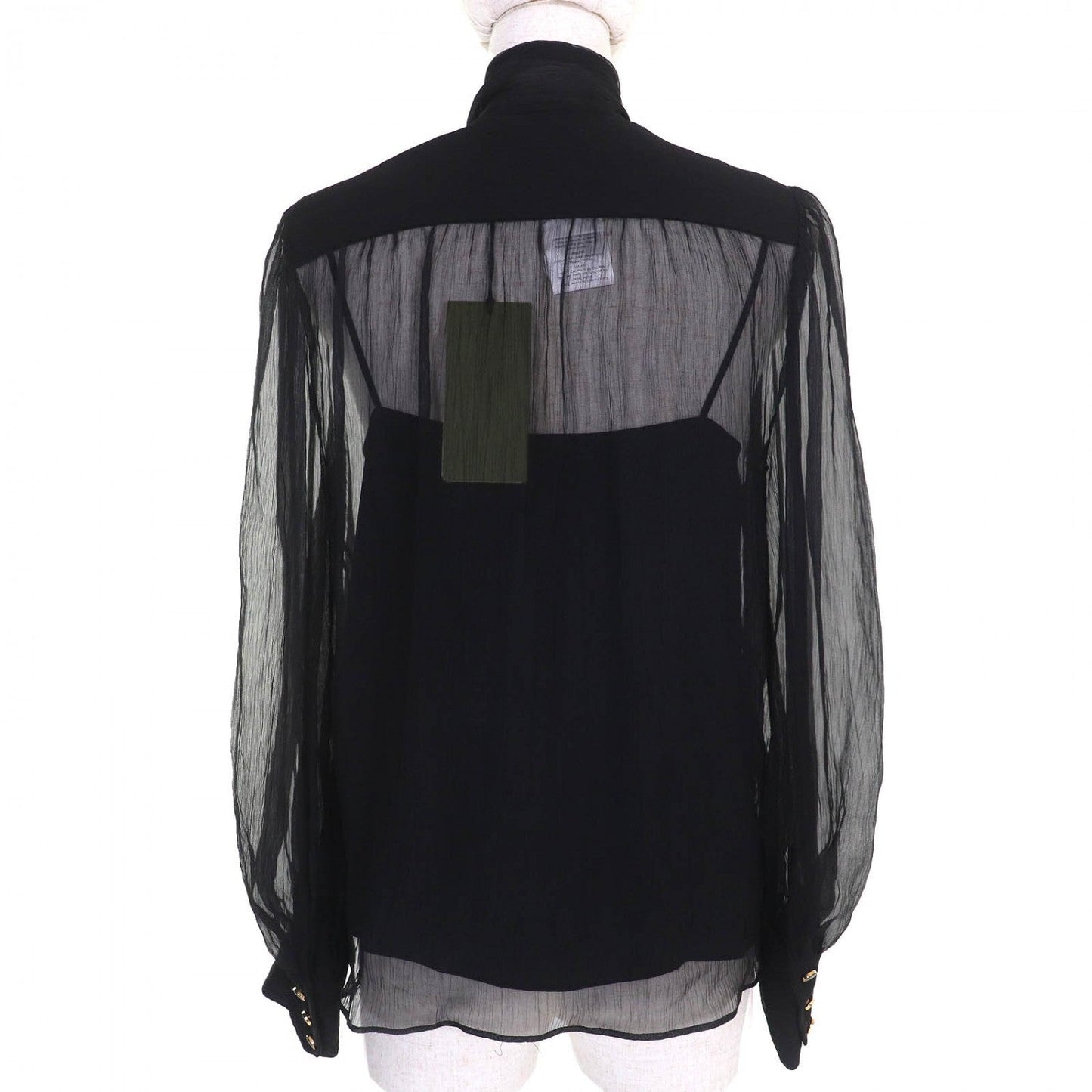 Gucci Blouse 756360 Silk Black 36