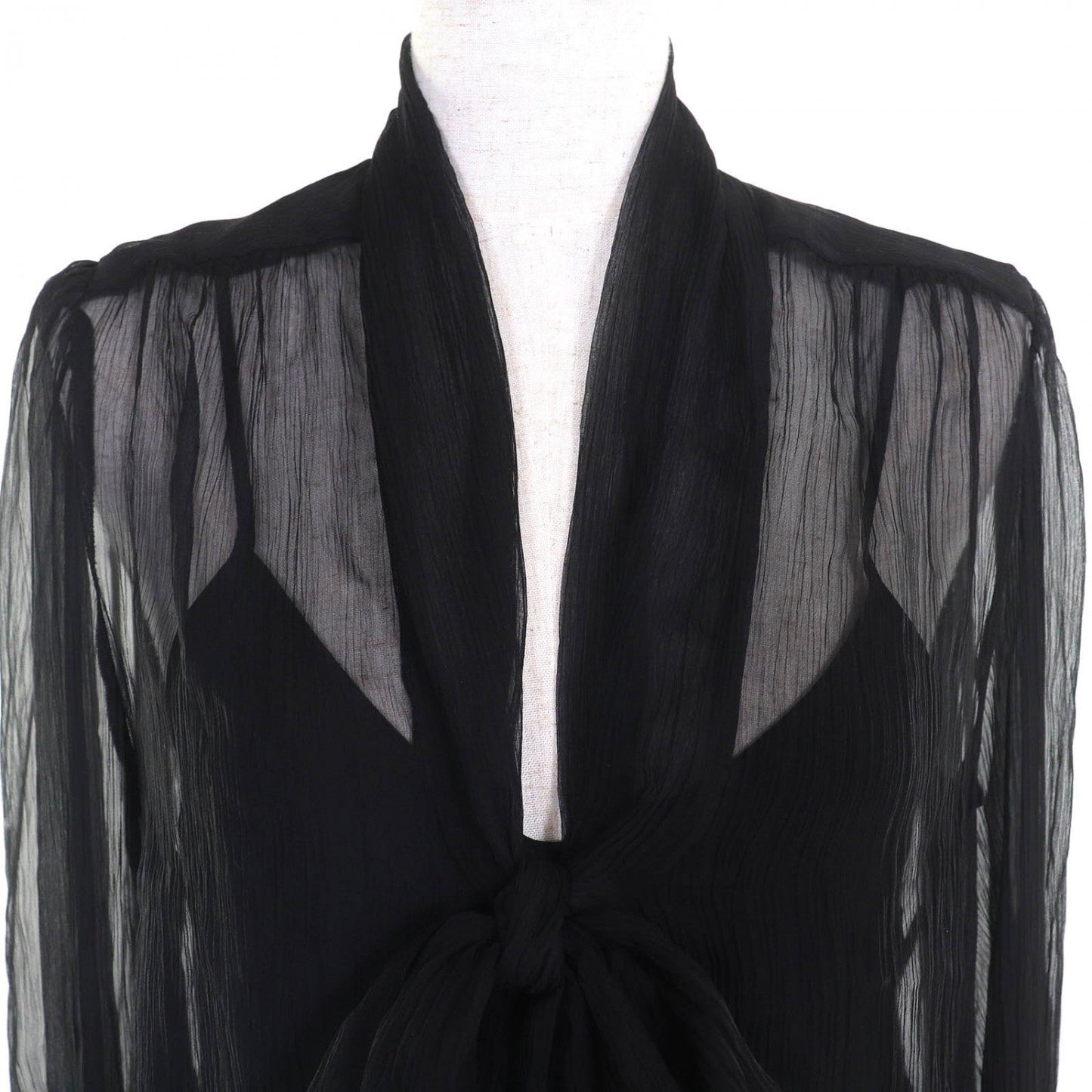 Gucci Blouse 756360 Silk Black 36