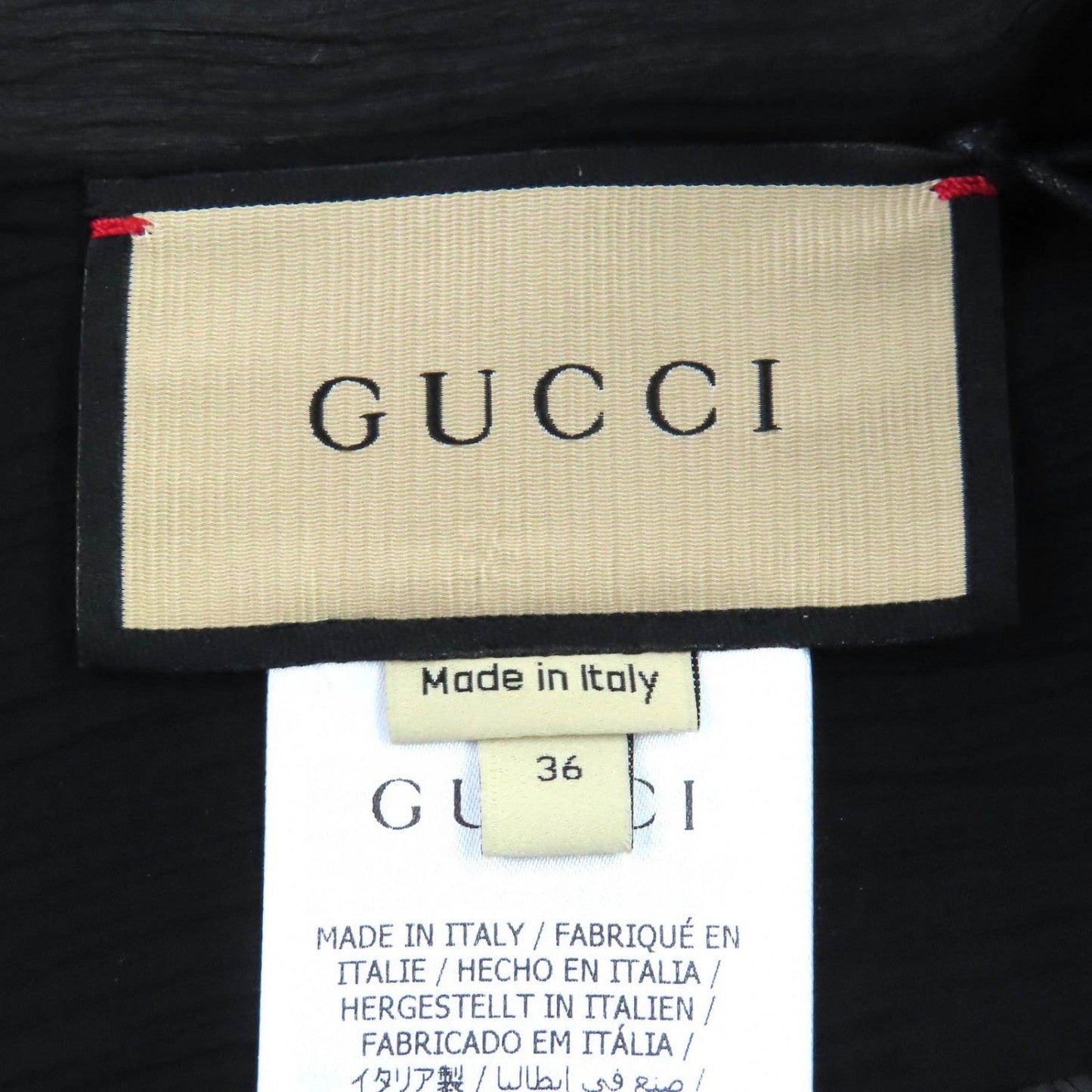 Gucci Blouse 756360 Silk Black 36