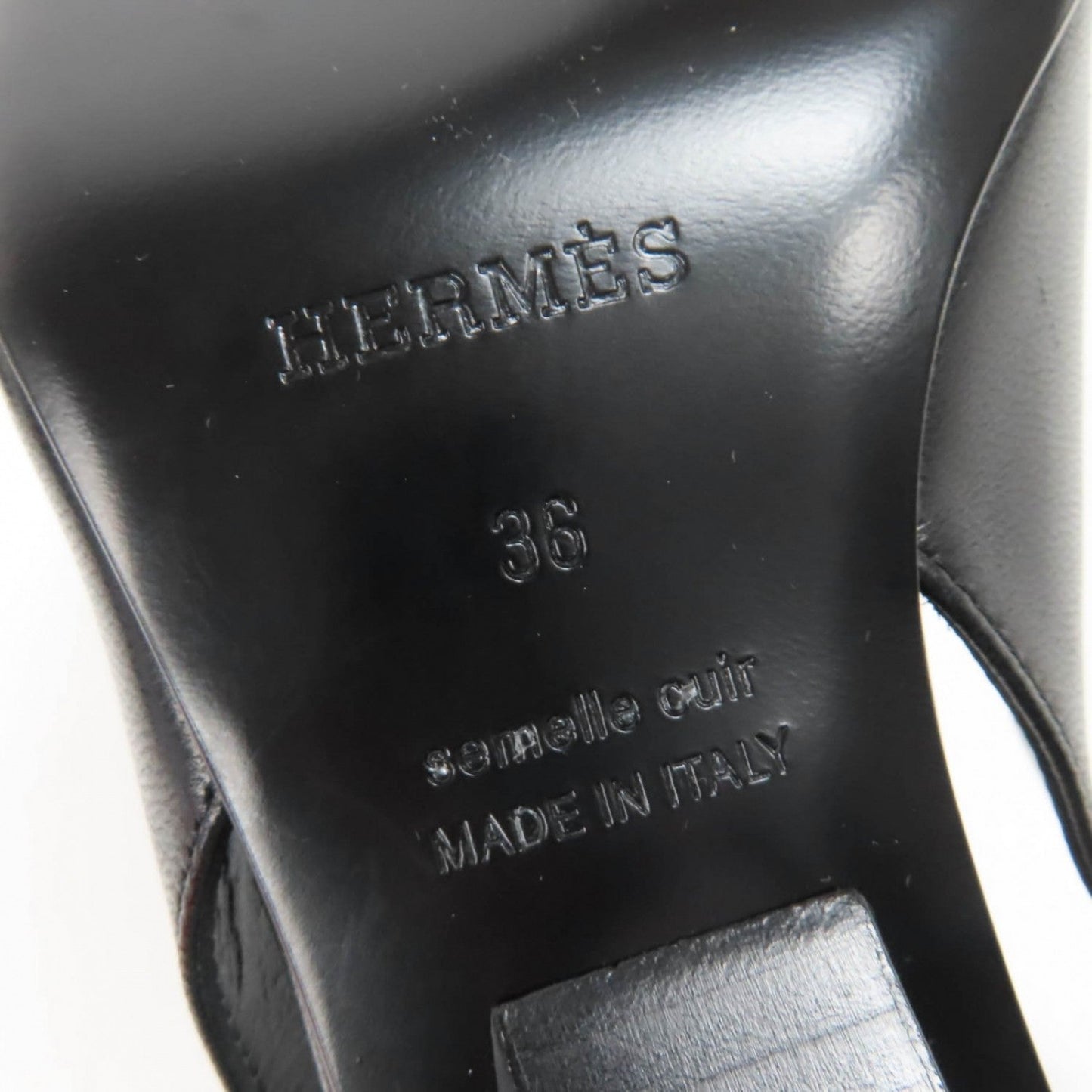 Hermes Pumps Leather Black Antim 55 36