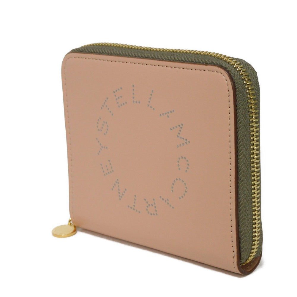 Stella Mccartney Bifold Wallet 7P0009 W8856 6802 Smooth Eco Leather Brush Pink Circle Punching