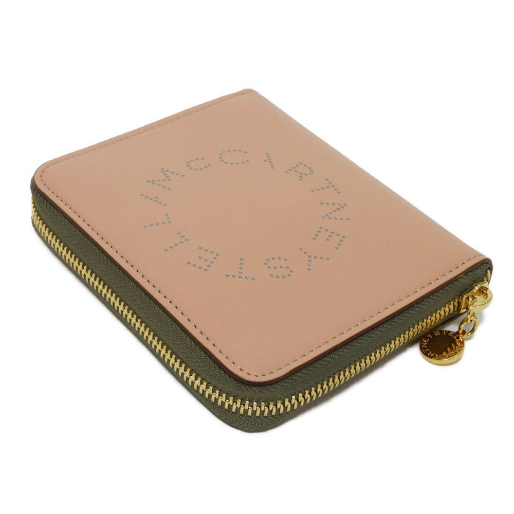 Stella Mccartney Bifold Wallet 7P0009 W8856 6802 Smooth Eco Leather Brush Pink Circle Punching