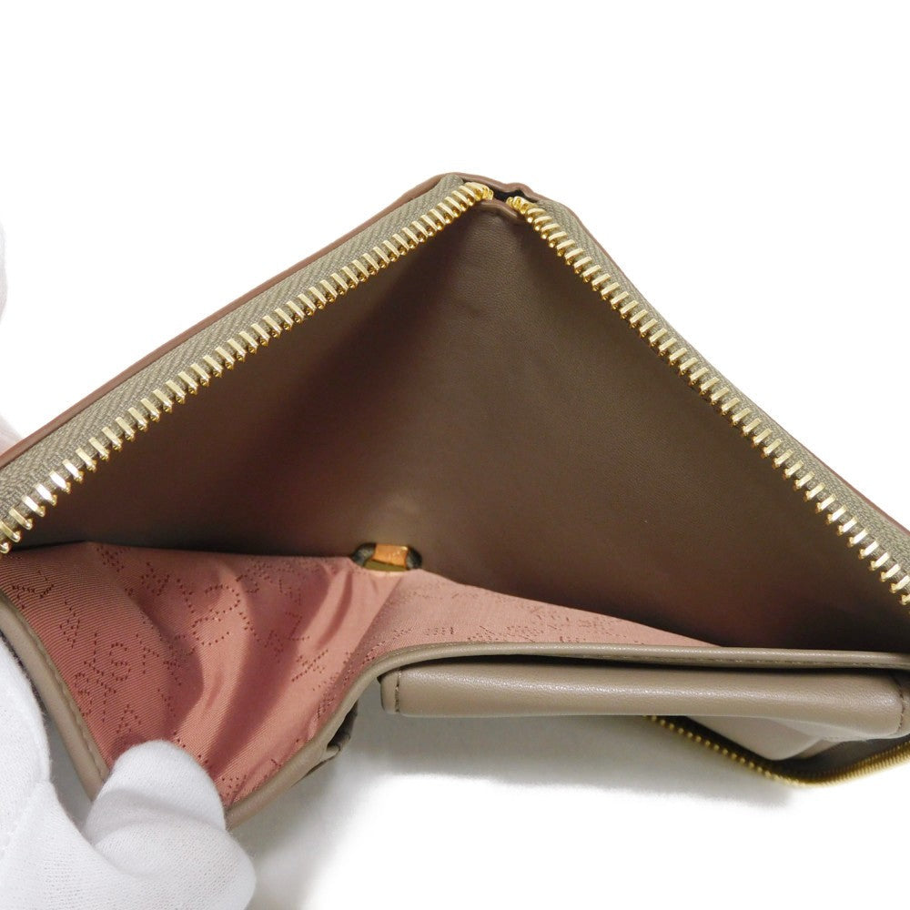 Stella Mccartney Bifold Wallet 7P0009 W8856 6802 Smooth Eco Leather Brush Pink Circle Punching