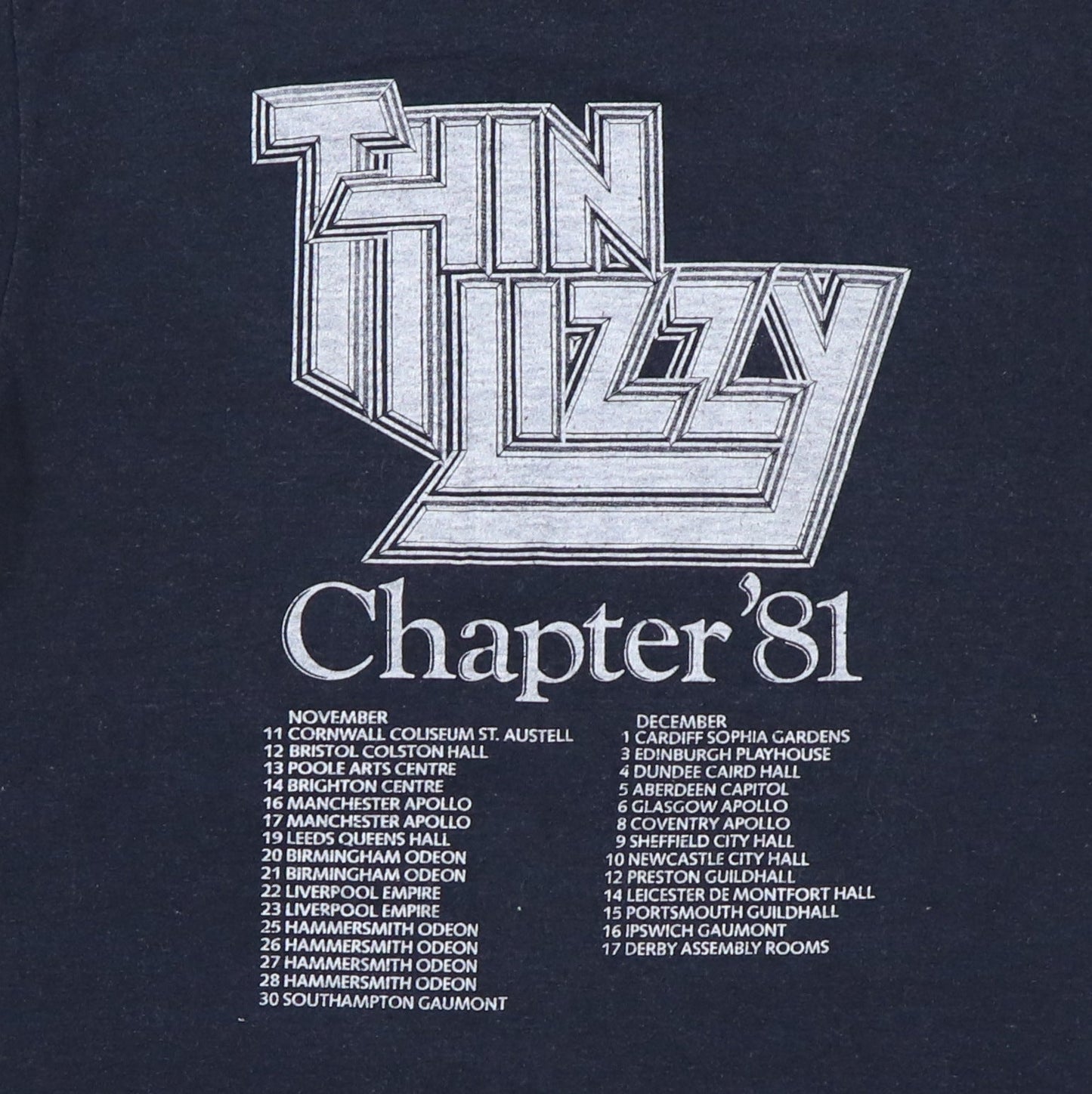 Shirt 1981 Thin Lizzy Renegade Tour