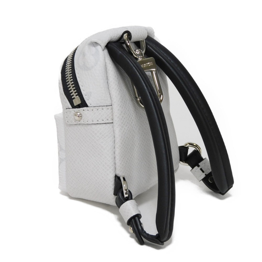 Louis Vuitton Key Ring M69318 Taiga Leather X Monogram Canvas Gray Coin Case Taiga Lama Monogram