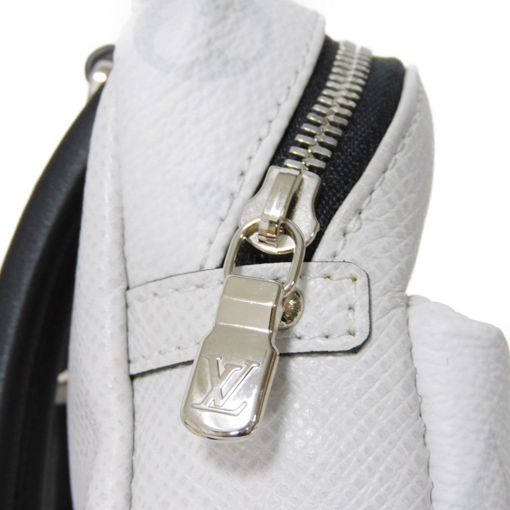 Louis Vuitton Key Ring M69318 Taiga Leather X Monogram Canvas Gray Coin Case Taiga Lama Monogram