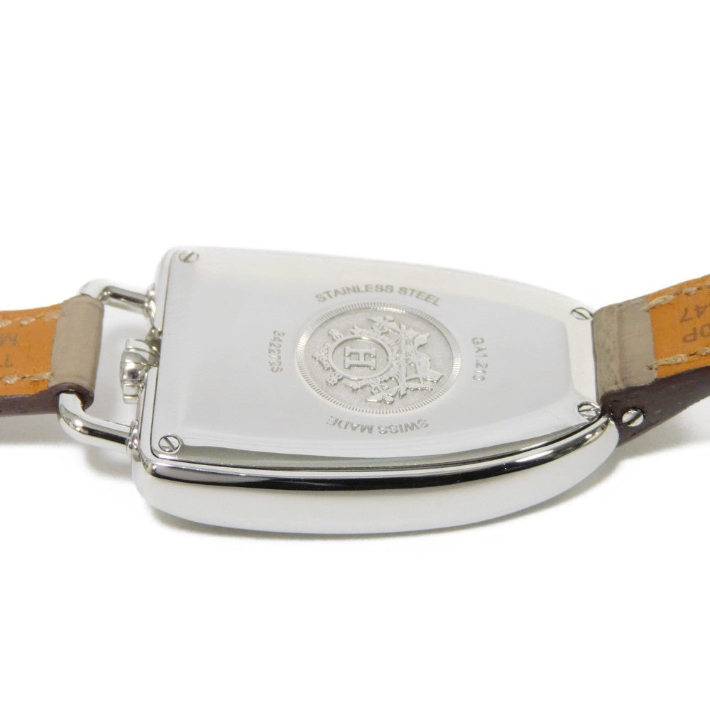 Hermes Watches Quartz Ga1.210 Stainless Steel , Leather Silver Quartz Stainless Steel Gallop