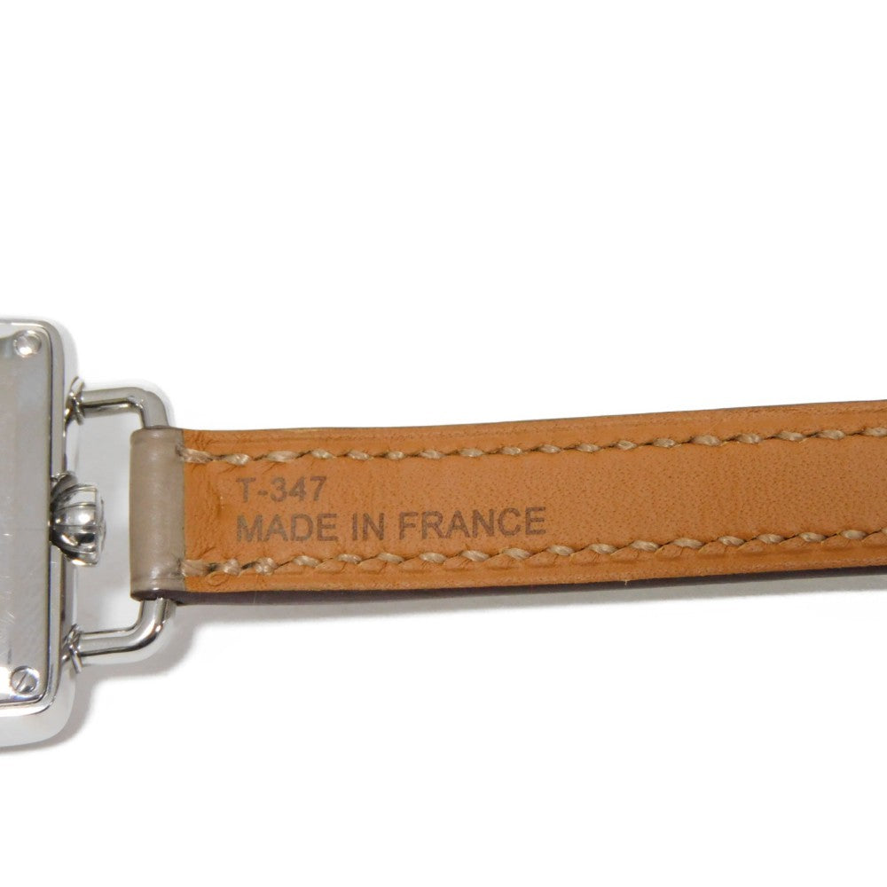 Hermes Watches Quartz Ga1.210 Stainless Steel , Leather Silver Quartz Stainless Steel Gallop