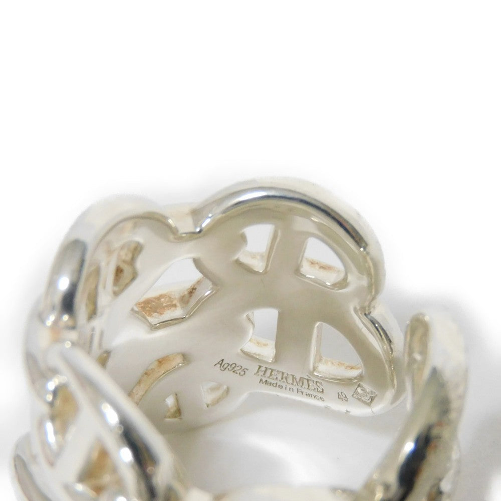 Hermes Ring Ag925 Silver 49 Sterling Silver No. 8 Anchor Chain Chene Dunkle Enchane Gm