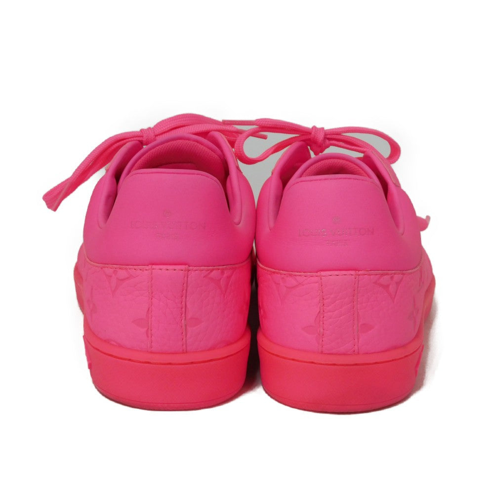 Louis Vuitton Sneakers 1A8Zcv Taurillon Clemence Leather (Monogram Embossed) Pink Neon Low Top Low