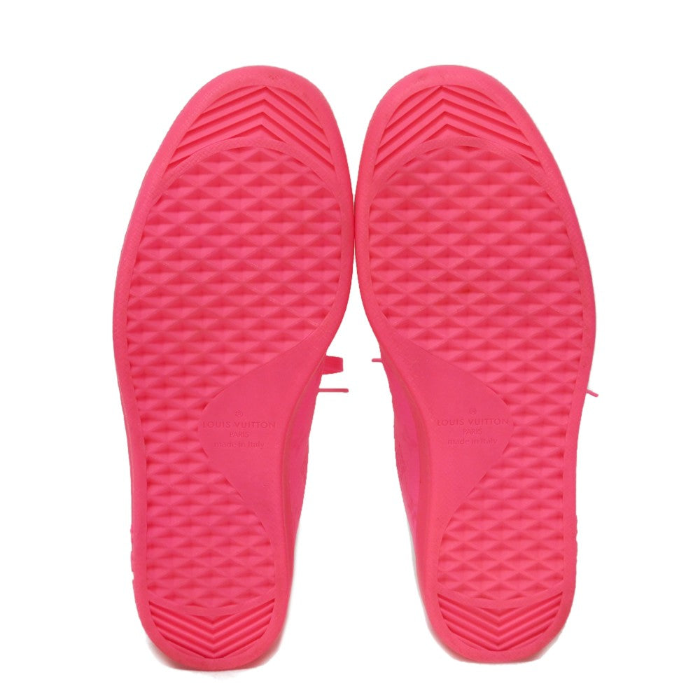 Louis Vuitton Sneakers 1A8Zcv Taurillon Clemence Leather (Monogram Embossed) Pink Neon Low Top Low
