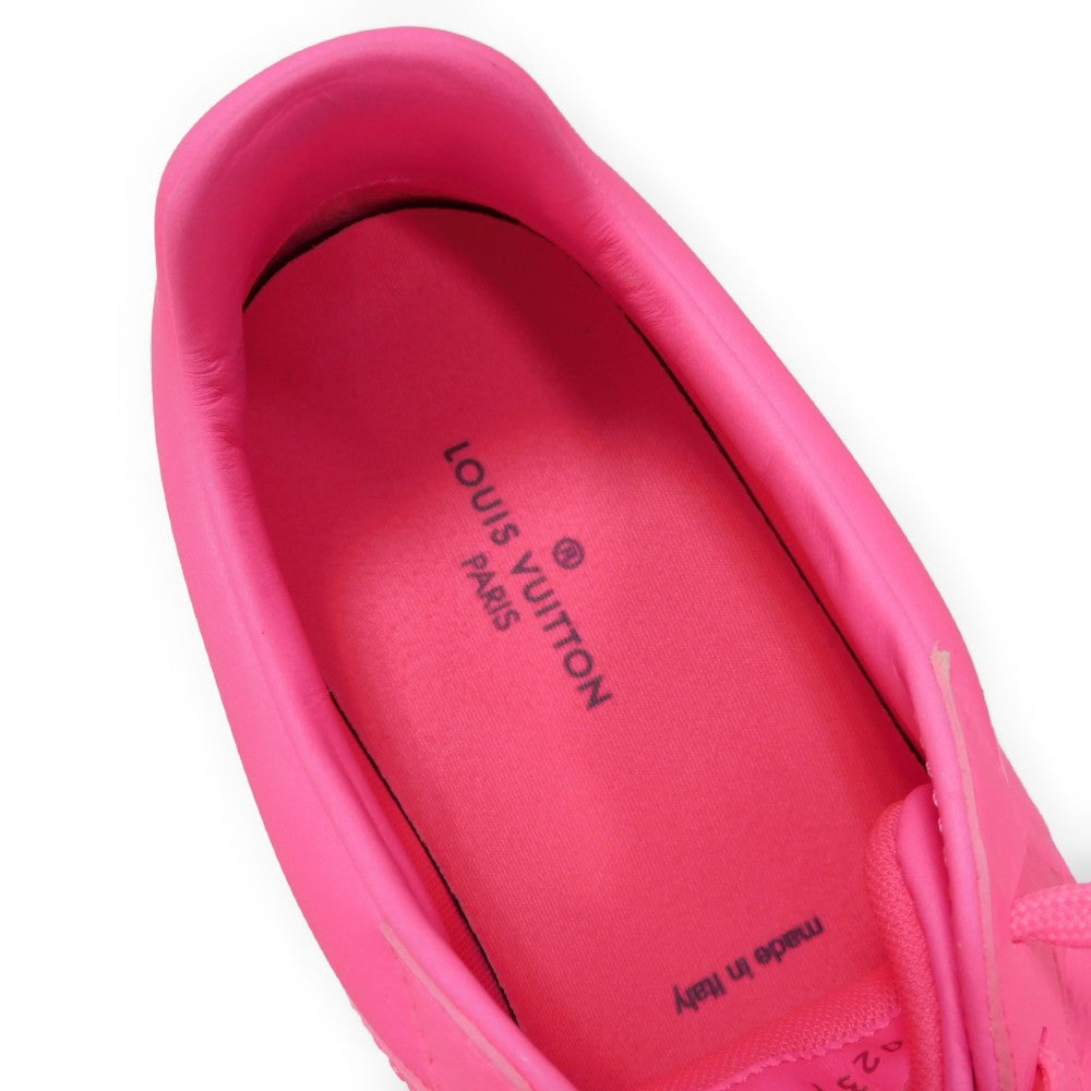 Louis Vuitton Sneakers 1A8Zcv Taurillon Clemence Leather (Monogram Embossed) Pink Neon Low Top Low