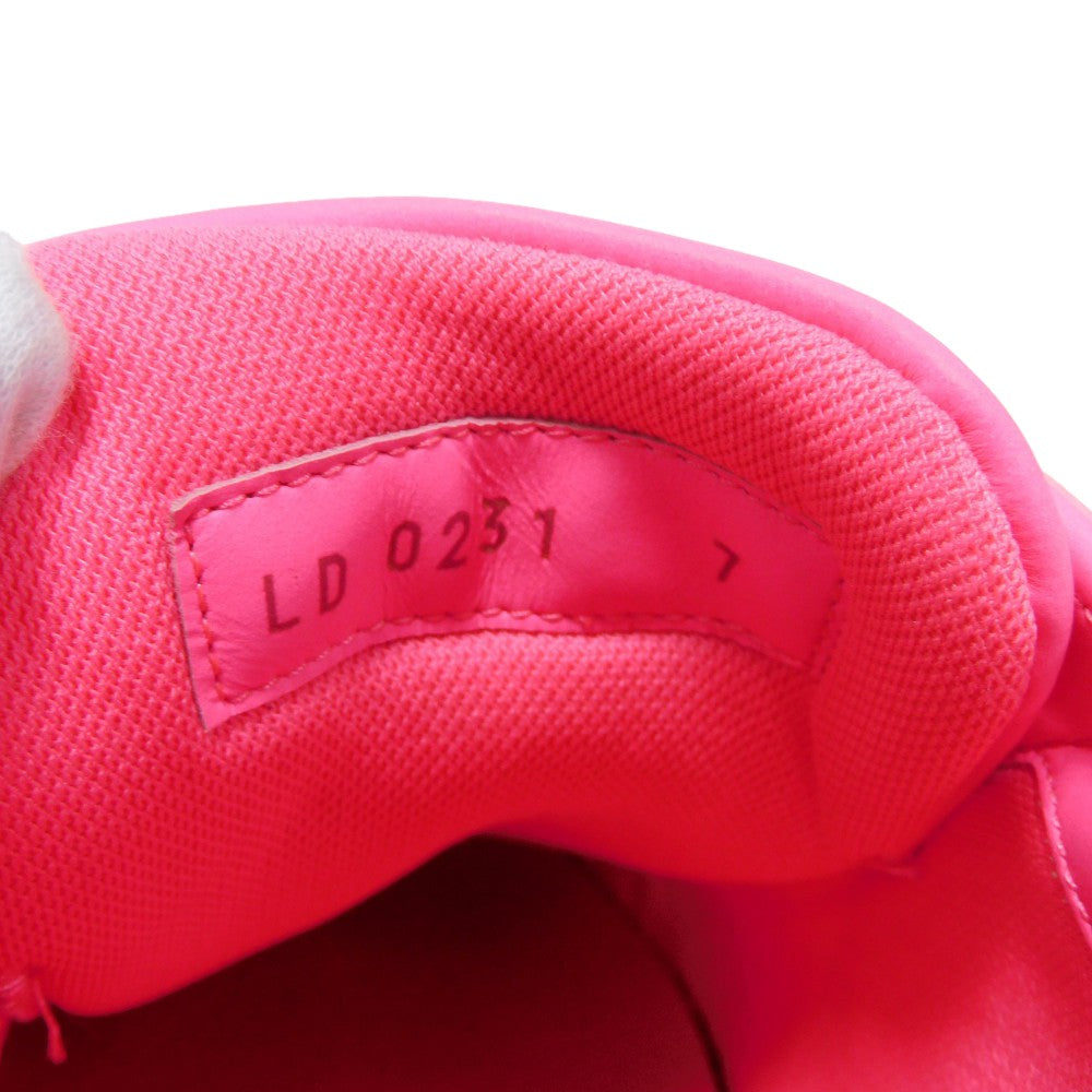 Louis Vuitton Sneakers 1A8Zcv Taurillon Clemence Leather (Monogram Embossed) Pink Neon Low Top Low