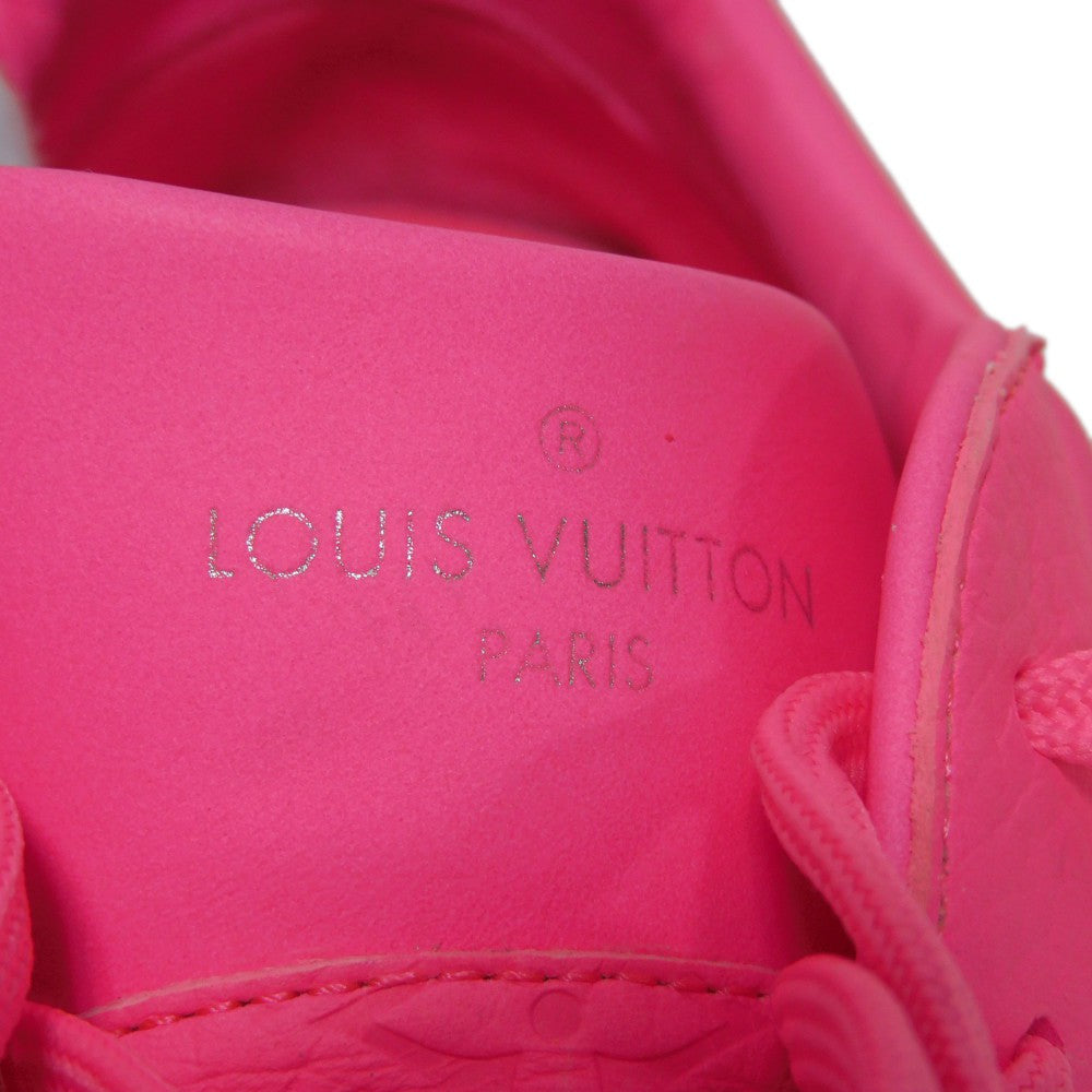 Louis Vuitton Sneakers 1A8Zcv Taurillon Clemence Leather (Monogram Embossed) Pink Neon Low Top Low