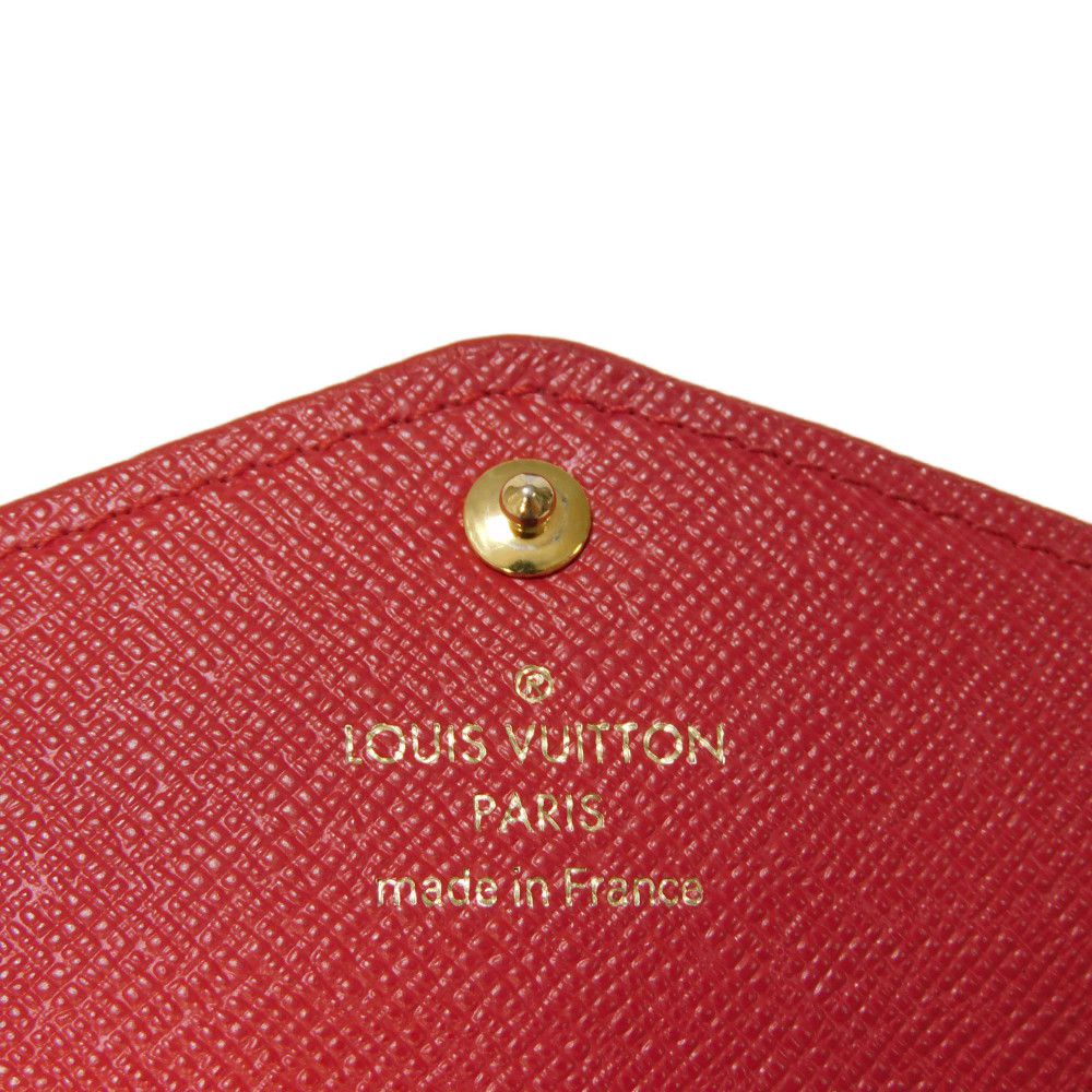 Louis Vuitton Long Wallet Purse M61184 Monogram Canvas X Calfskin Leather Slys Lv Logo Flower Brown