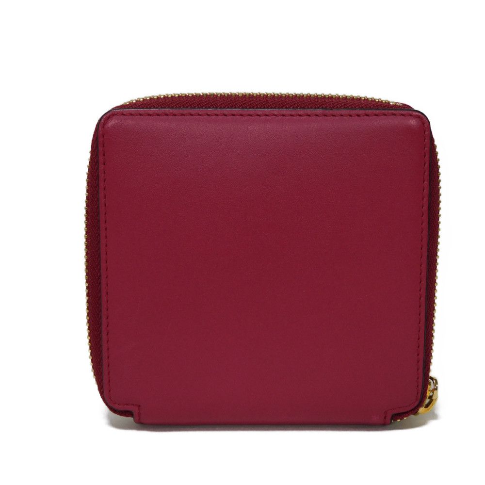 Loewe Bifold Wallet 109.10.M88 Calfskin Raspberry X Yellow Smooth Calfskin Raspberry Yellow Zip