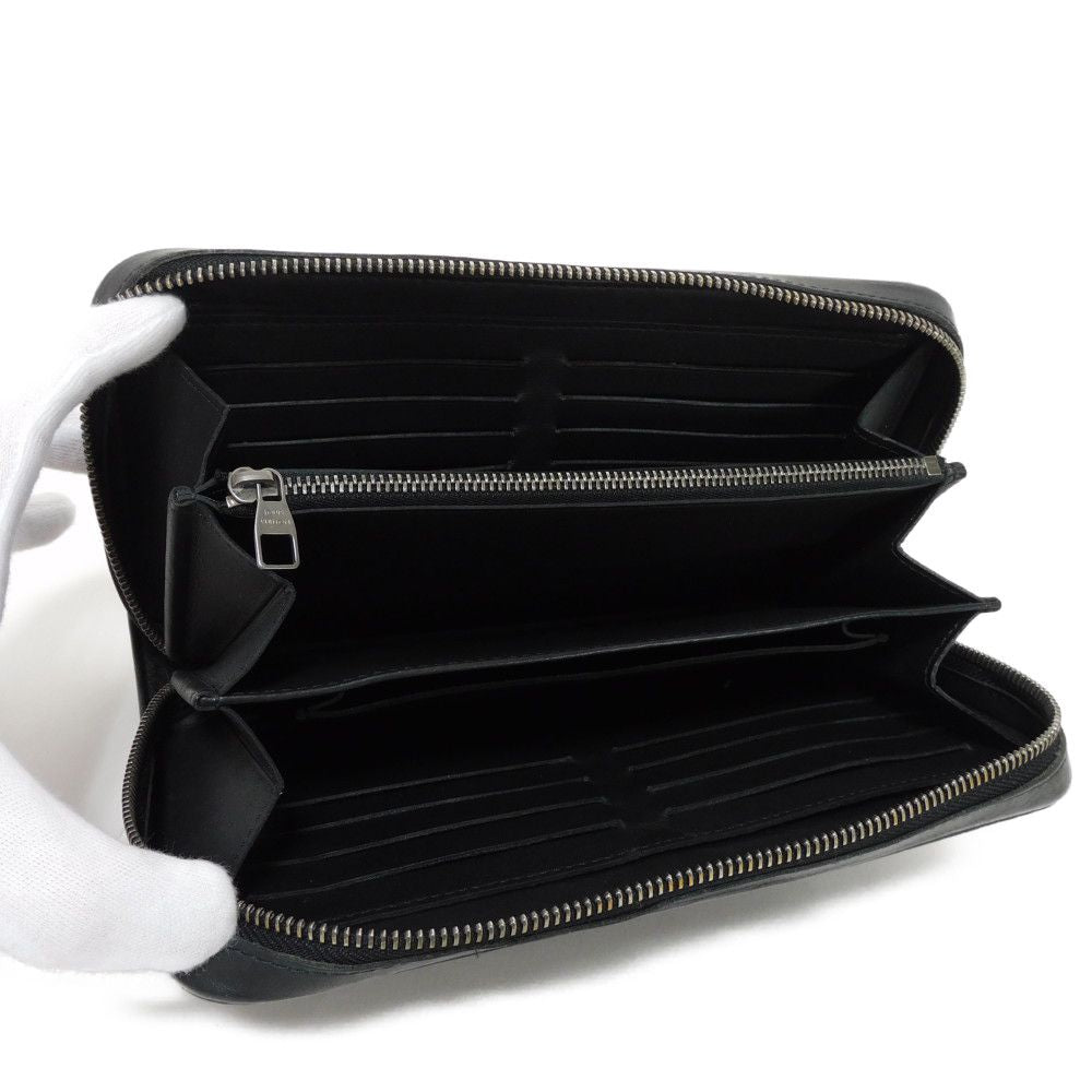 Louis Vuitton Long Wallet Purse N61254 Anfini Leather (Damie Embossed) Onyx Logo Embossed Black Zip