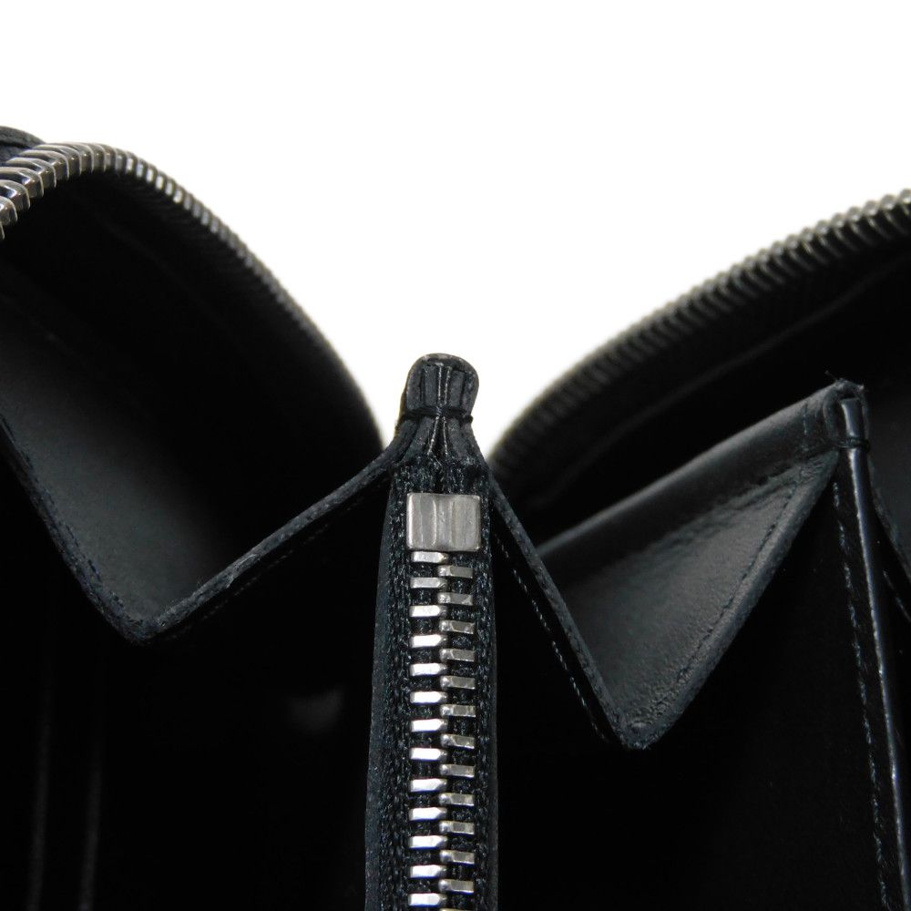 Louis Vuitton Long Wallet Purse N61254 Anfini Leather (Damie Embossed) Onyx Logo Embossed Black Zip