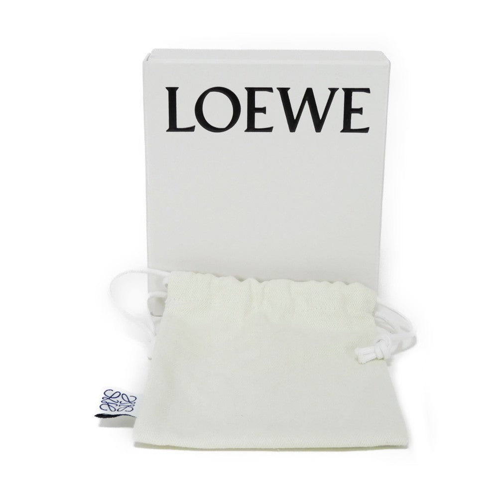 Loewe Coin Case Cem1Z40X02 Shiny Napa Calf Burgundy Current L-Shaped Zipper Bicolor Emerald Unused