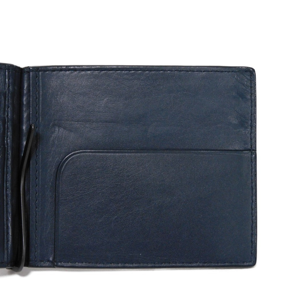 Bottegaveneta Bifold Wallet 390877 V001N 4130 Calfskin Celeste Intrecciato Money Clip Wallet Mens