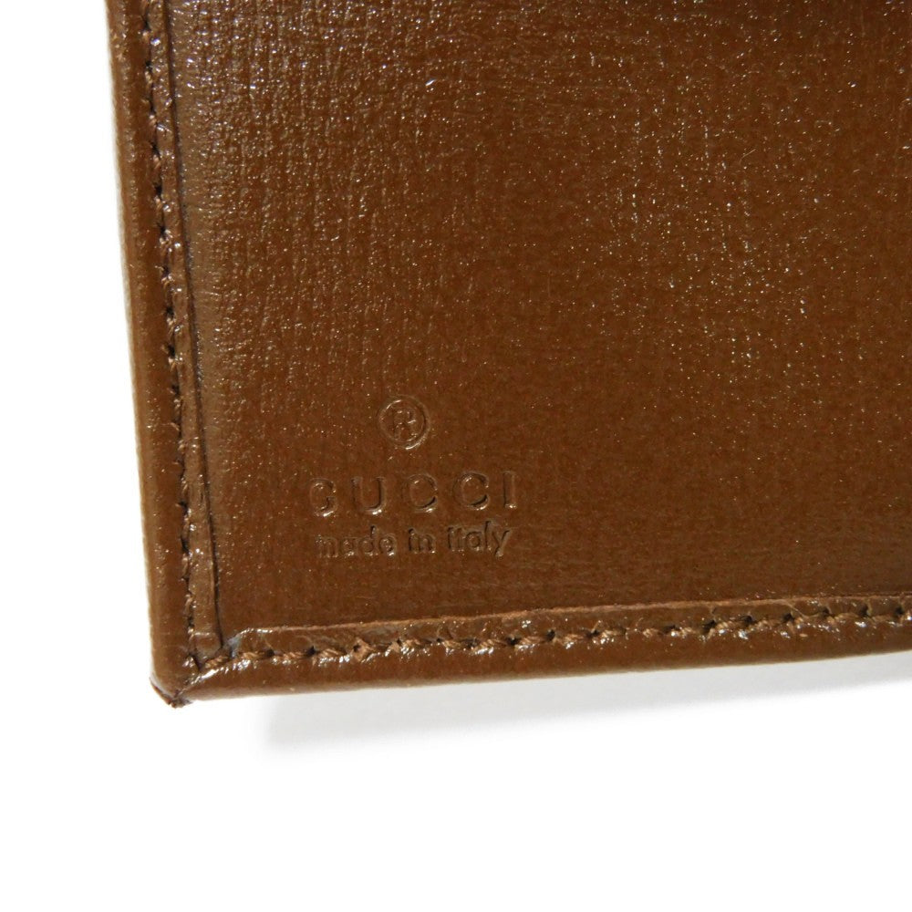 Gucci Tri-Fold Wallet 681708 Gy5Sn 8563 Gg Canvas X Calf Leather Beige The Hacker Project Gg Canvas