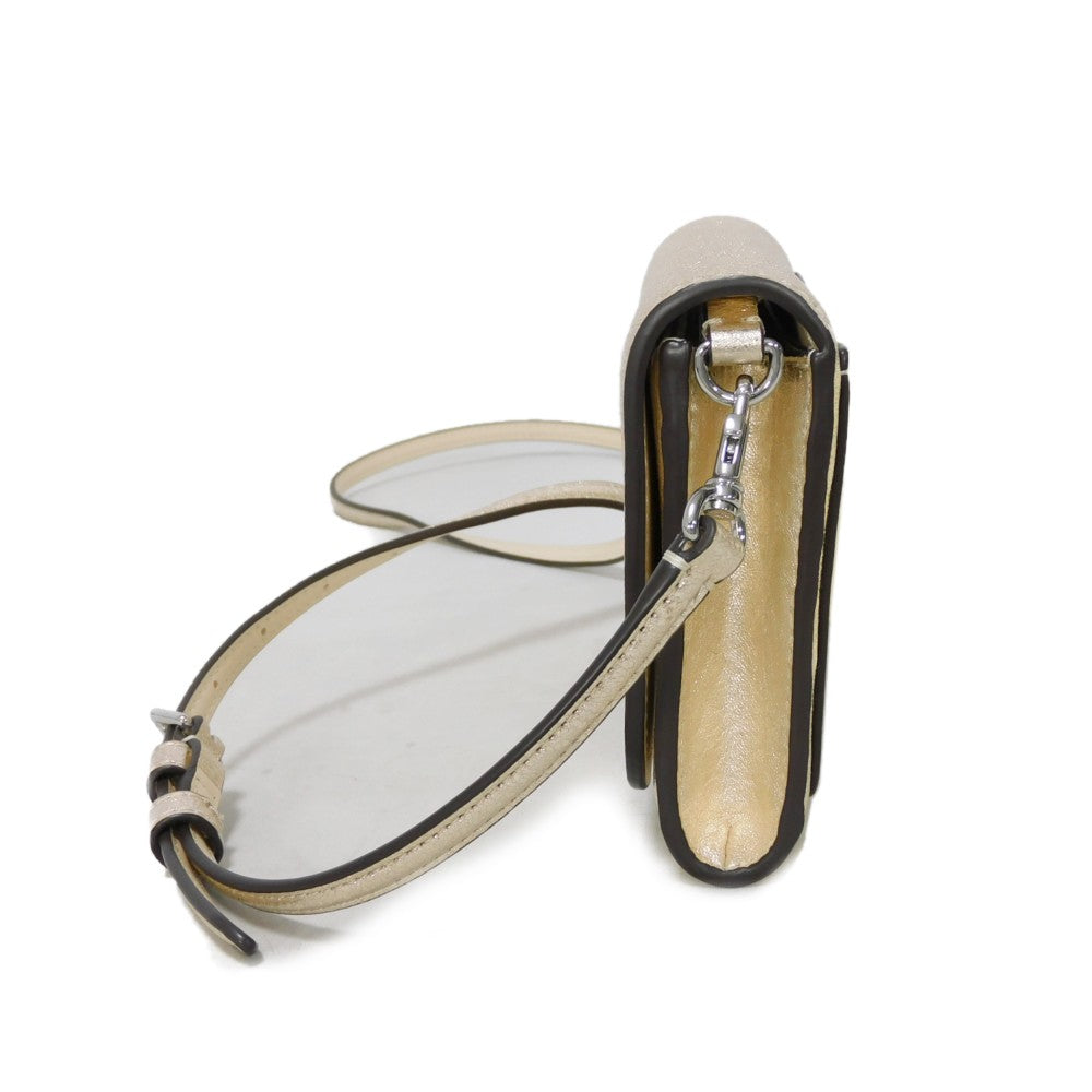 Tory Burch Shoulder Bag Nappa Leather (Wrinkles Finish) Metallic Gold Nappa Wrinkles 2-Way Clutch