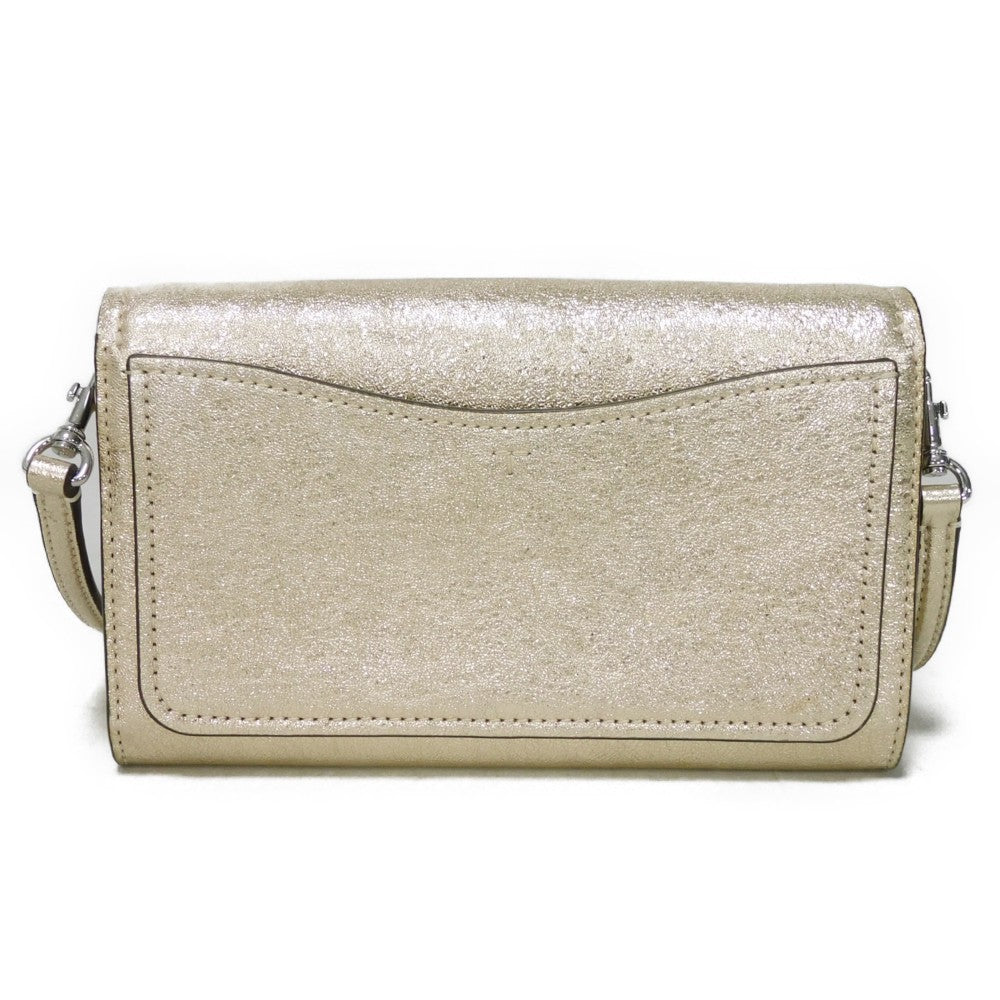 Tory Burch Shoulder Bag Nappa Leather (Wrinkles Finish) Metallic Gold Nappa Wrinkles 2-Way Clutch