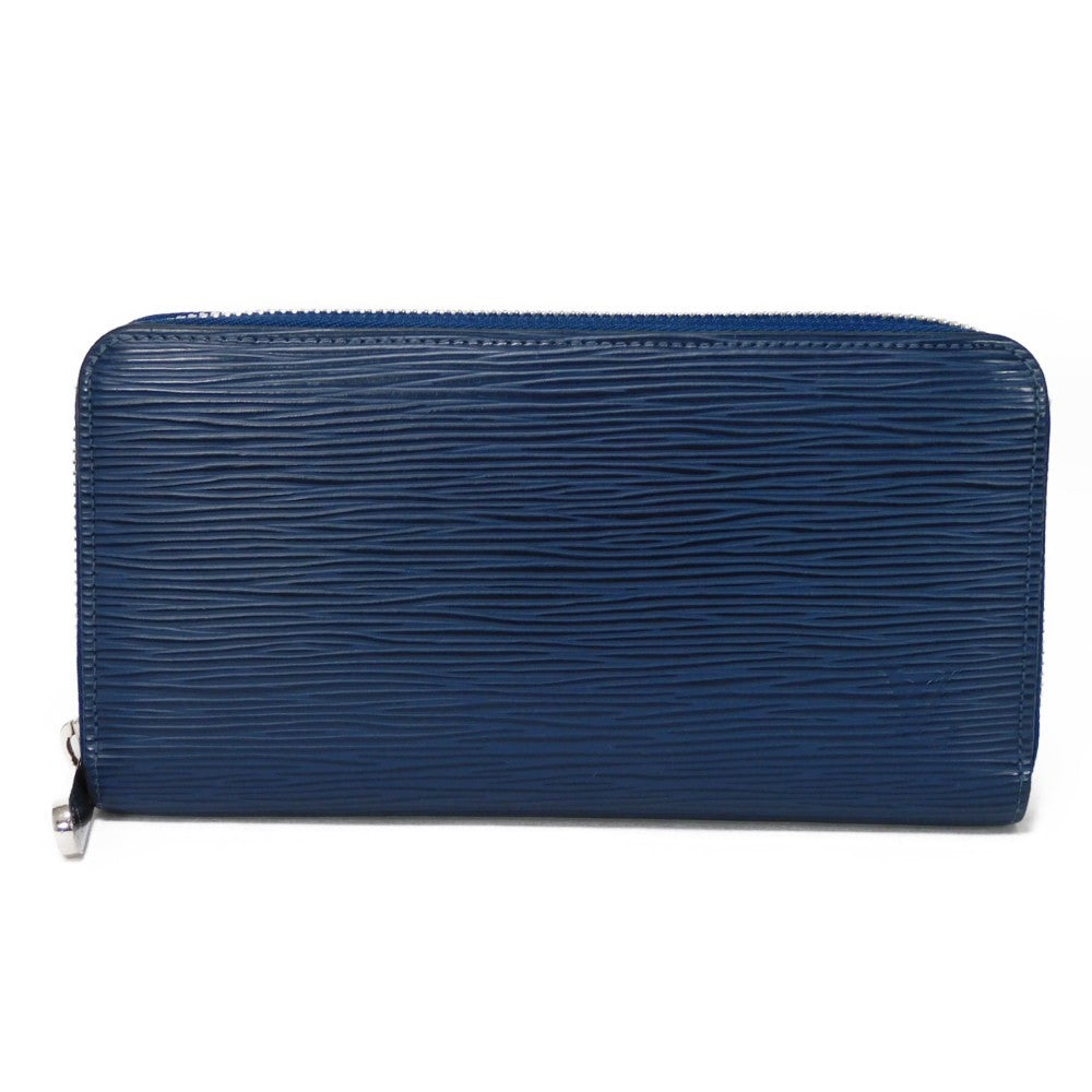 Louis Vuitton Long Wallet Purse M61873 Epi Leather Andigo Blue New Lv Logo Dark Blue Navy Zip
