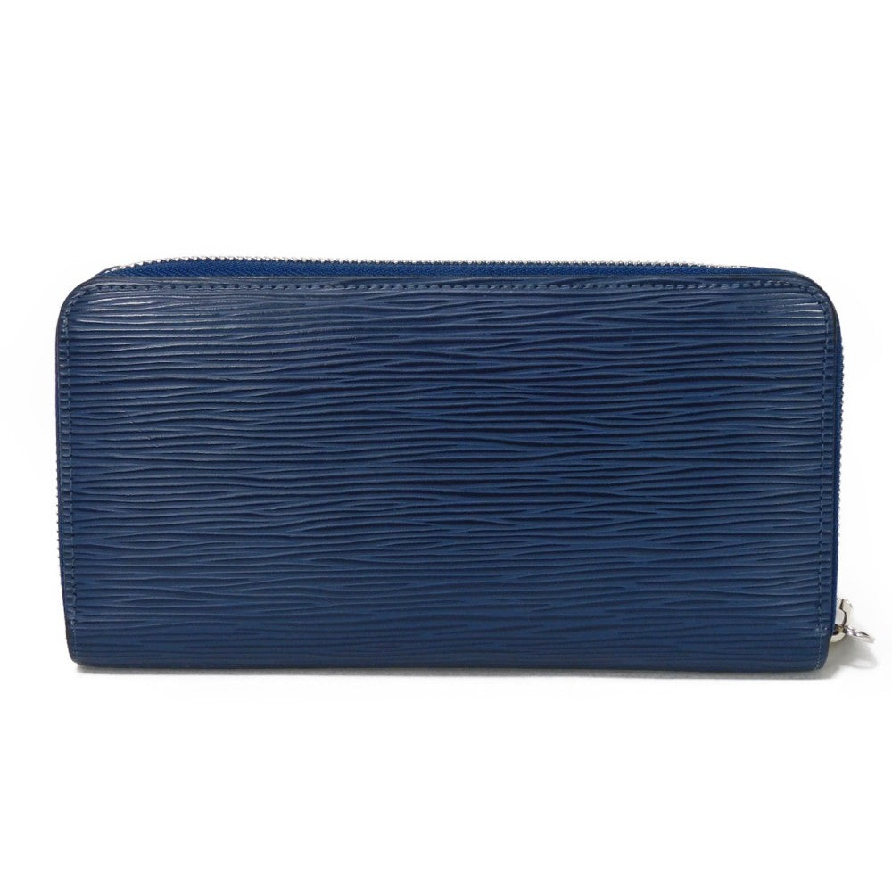 Louis Vuitton Long Wallet Purse M61873 Epi Leather Andigo Blue New Lv Logo Dark Blue Navy Zip