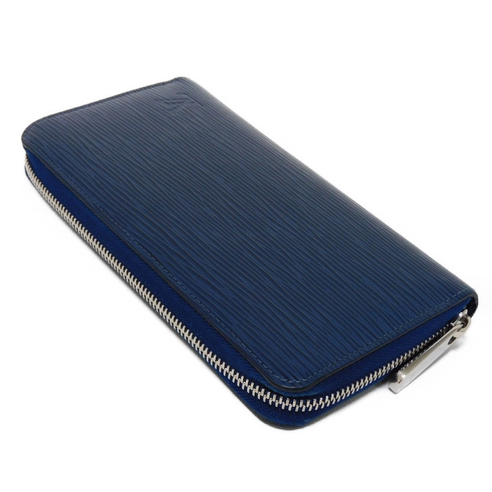 Louis Vuitton Long Wallet Purse M61873 Epi Leather Andigo Blue New Lv Logo Dark Blue Navy Zip