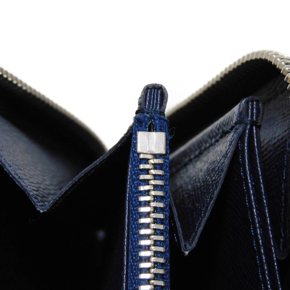 Louis Vuitton Long Wallet Purse M61873 Epi Leather Andigo Blue New Lv Logo Dark Blue Navy Zip