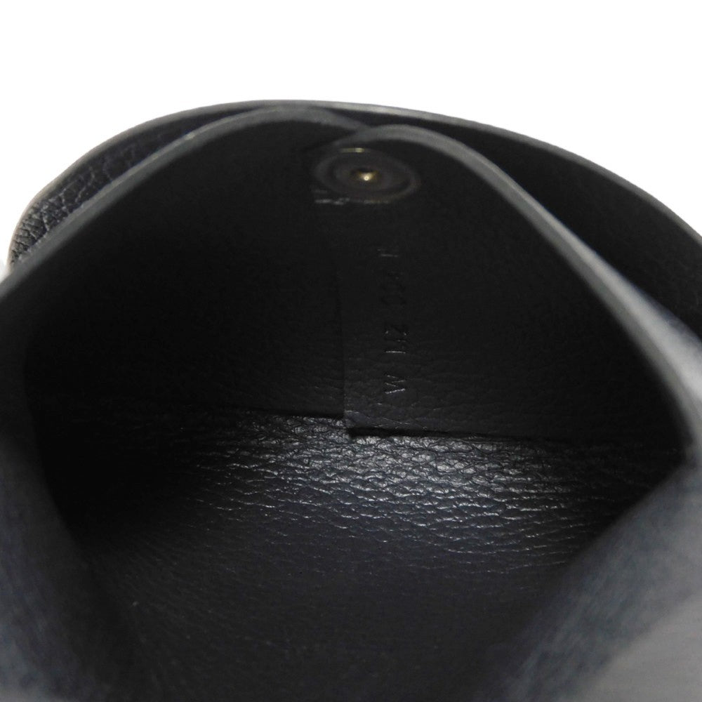 Hermes Coin Case Evercolor Cavan Evercolor Black Dark Navy Navy Snap Button Coin Pocket Wallet