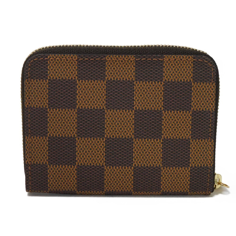 Louis Vuitton Coin Case N63070 Damier Canvas X Grain Leather (Embossed) Brown Good Condition Logo