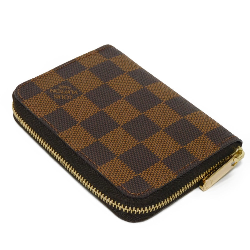 Louis Vuitton Coin Case N63070 Damier Canvas X Grain Leather (Embossed) Brown Good Condition Logo