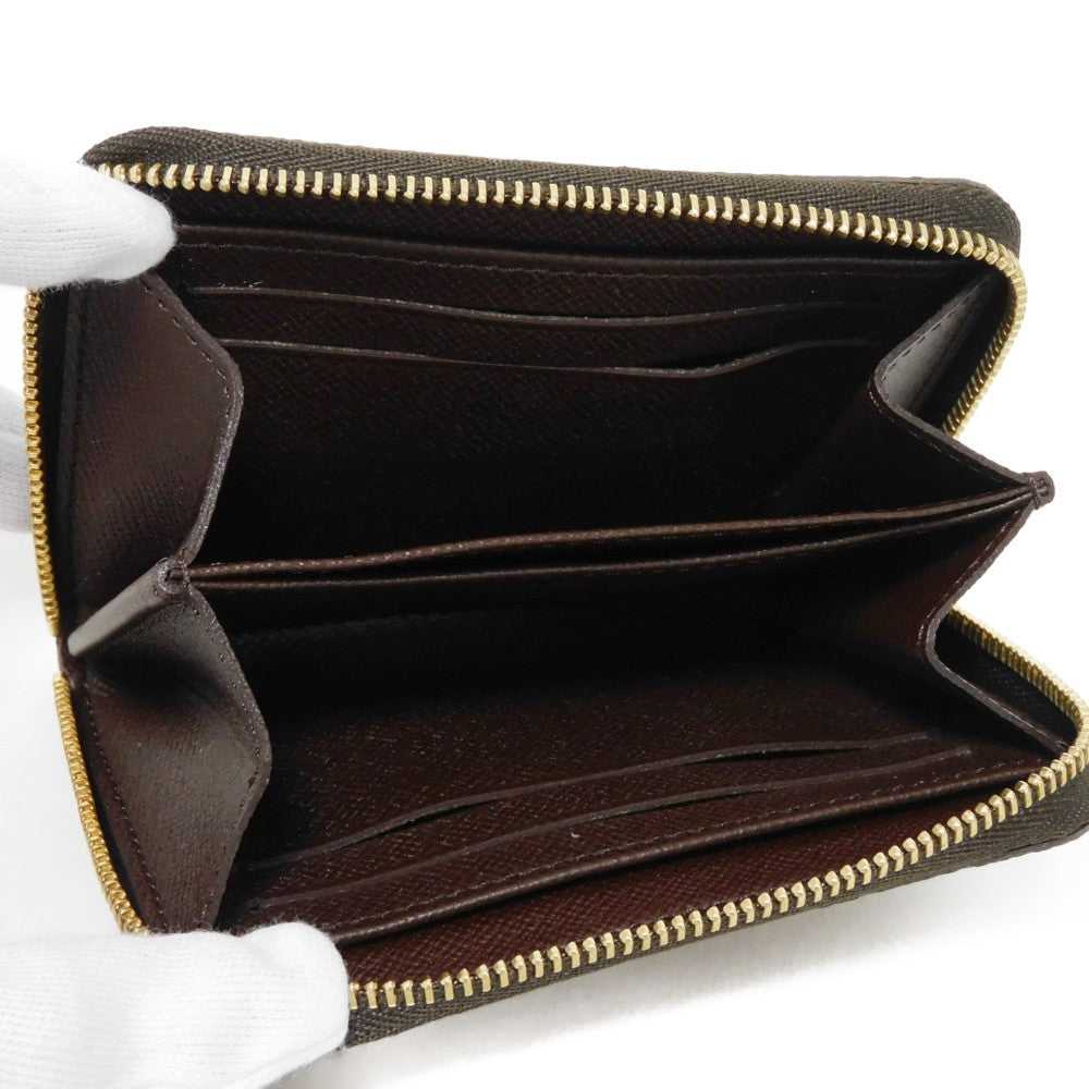 Louis Vuitton Coin Case N63070 Damier Canvas X Grain Leather (Embossed) Brown Good Condition Logo
