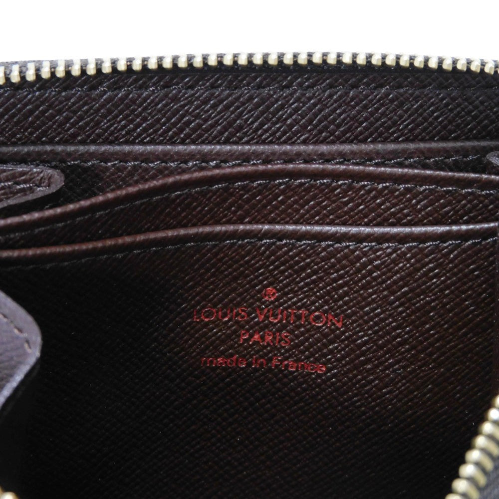 Louis Vuitton Coin Case N63070 Damier Canvas X Grain Leather (Embossed) Brown Good Condition Logo