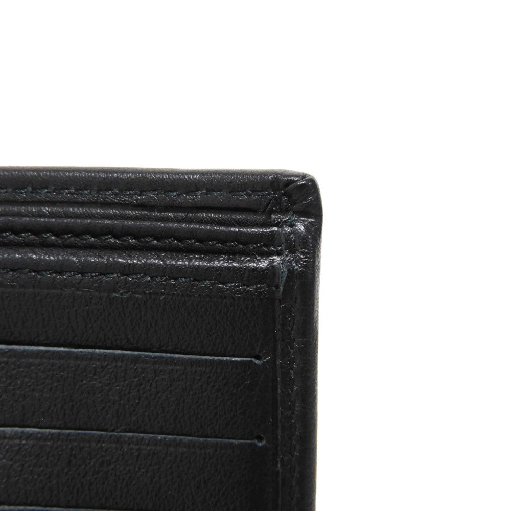 Dior Homme Bifold Wallet Smooth Calfskin Leather Black Smooth Calfskin Billfold Card Case Pass Case