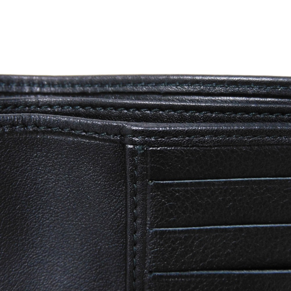 Dior Homme Bifold Wallet Smooth Calfskin Leather Black Smooth Calfskin Billfold Card Case Pass Case