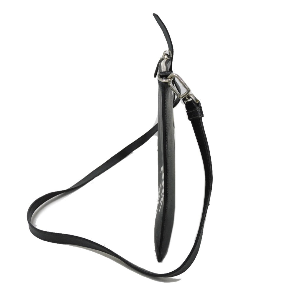Prada Shoulder Bag 2Vh073 2Bov F0C5Z Safiano Leather (Stamped) Black Saffiano 2Way Triangle Logo