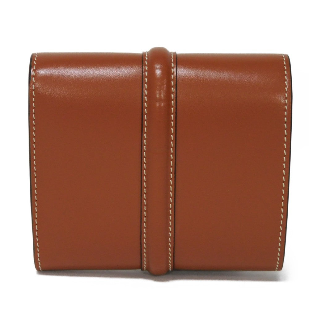 Celine Tri-Fold Wallet 10F523Cq7.04Lu Satin Calfskin Brown Current Calfskin Brown Turnlock Sese