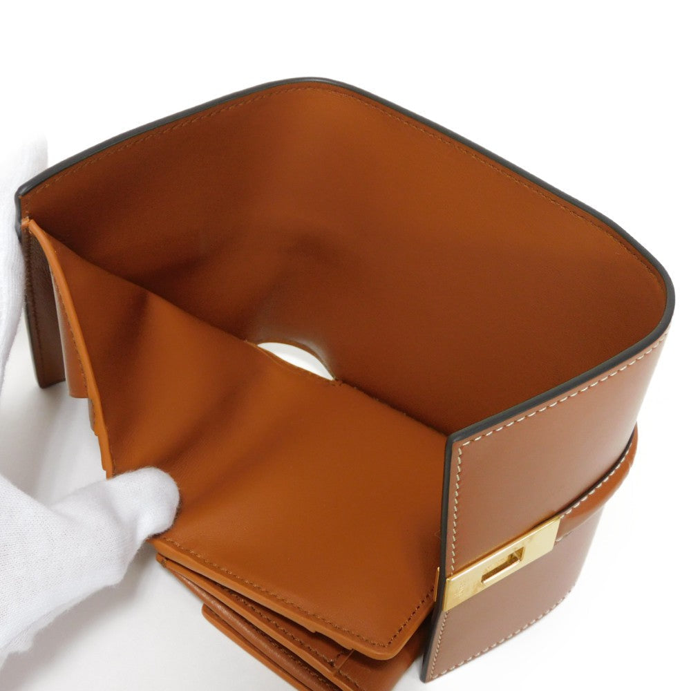 Celine Tri-Fold Wallet 10F523Cq7.04Lu Satin Calfskin Brown Current Calfskin Brown Turnlock Sese