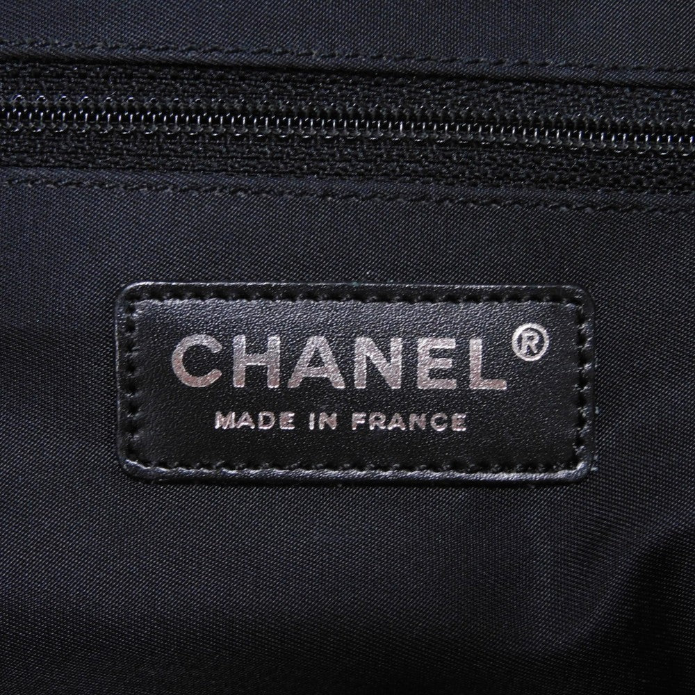 Chanel Tote Bag A15991 Nylon Jacquard X Calfskin Brown Cc Mark Nylon Jacquard Calfskin 10 Series
