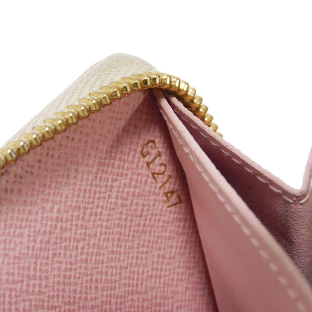 Louis Vuitton Long Wallet Purse N61264 Damier Azur Canvas X Grained Leather (Embossed) Rose