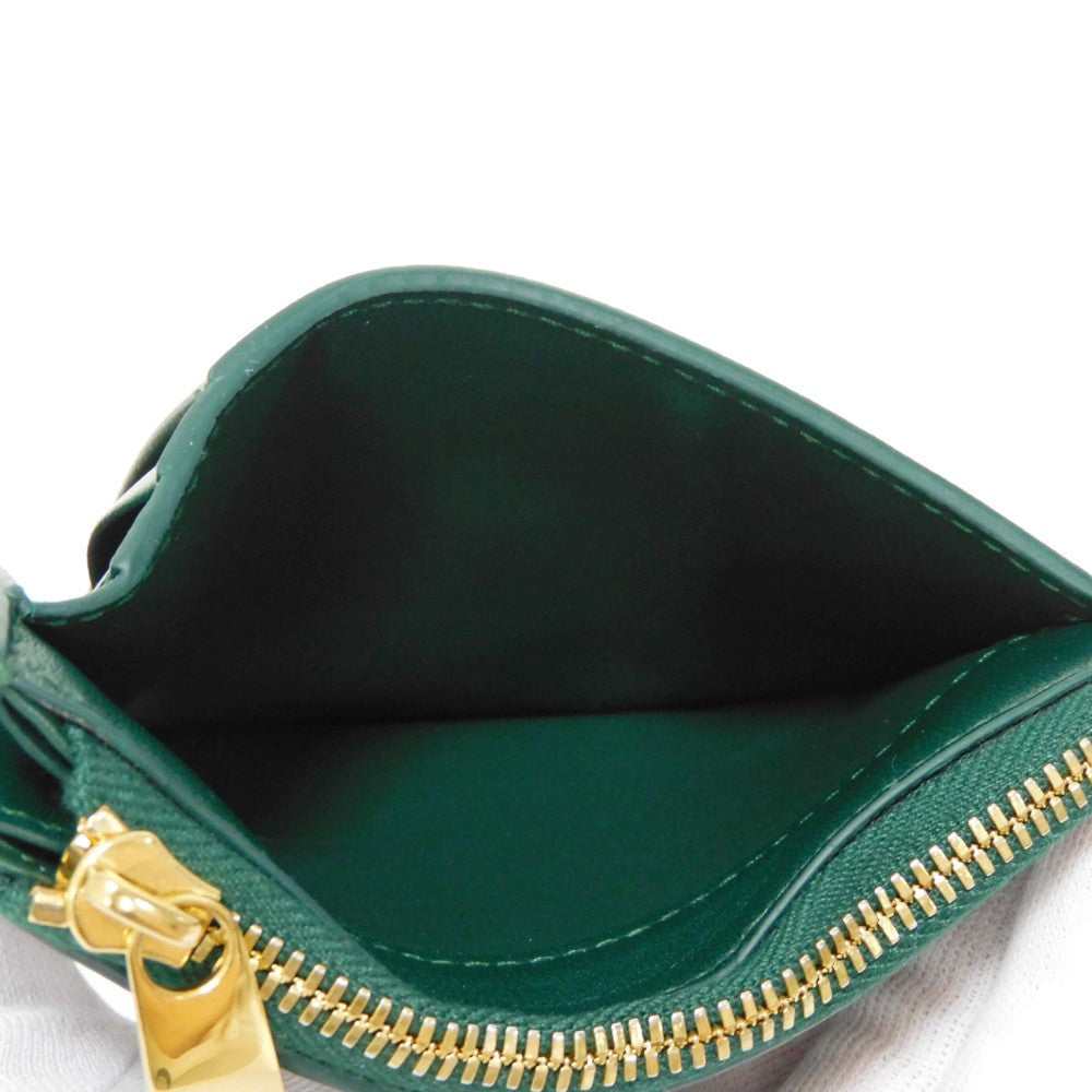 Bottegaveneta Coin Case 765460 Vcqc4 3049 Lambskin X Calfskin Emerald Green Current Rfid Ic Chip